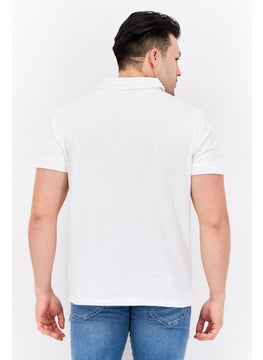 CROSSHATCH Men Regular Fit Embroidered Logo Short Sleeves Polo, White  - Image 3