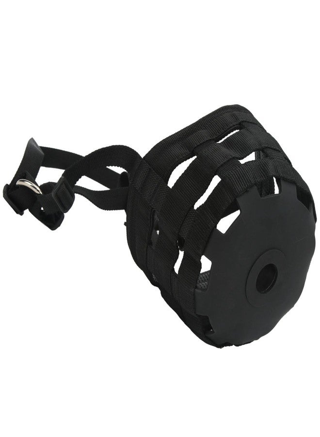 كمامة مريساتا للرعي، كمامة مضادة للعض، غطاء فم الحصان، كمامة رعي سهلة التنفس، كمامة سوداء للرعي، غطاء فم الحصان سهل التنفس مع حجم كبير - Image 5