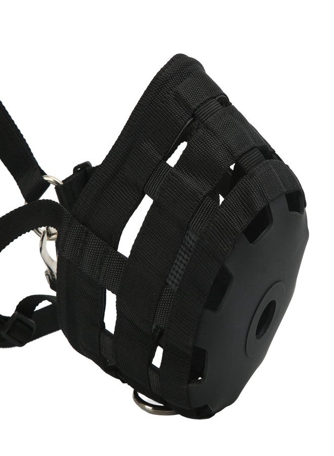 كمامة مريساتا للرعي، كمامة مضادة للعض، غطاء فم الحصان، كمامة رعي سهلة التنفس، كمامة سوداء للرعي، غطاء فم الحصان سهل التنفس مع حجم كبير - Image 3