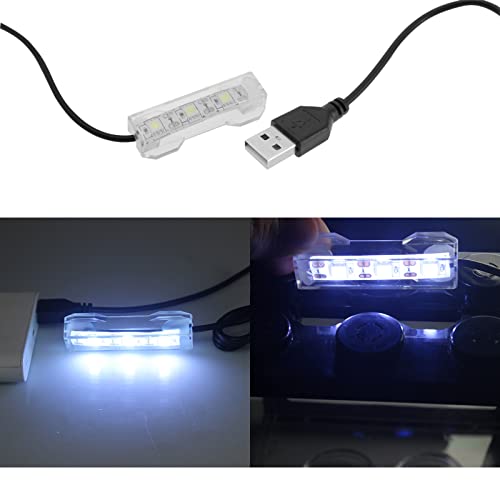 ECSiNG 2Pcs Small Aquarium Light Black Wire White Light USB Strip Water Plant Light USB Mini Desktop Fish Tank White LED Lights Aquarium Accessories - Image 3