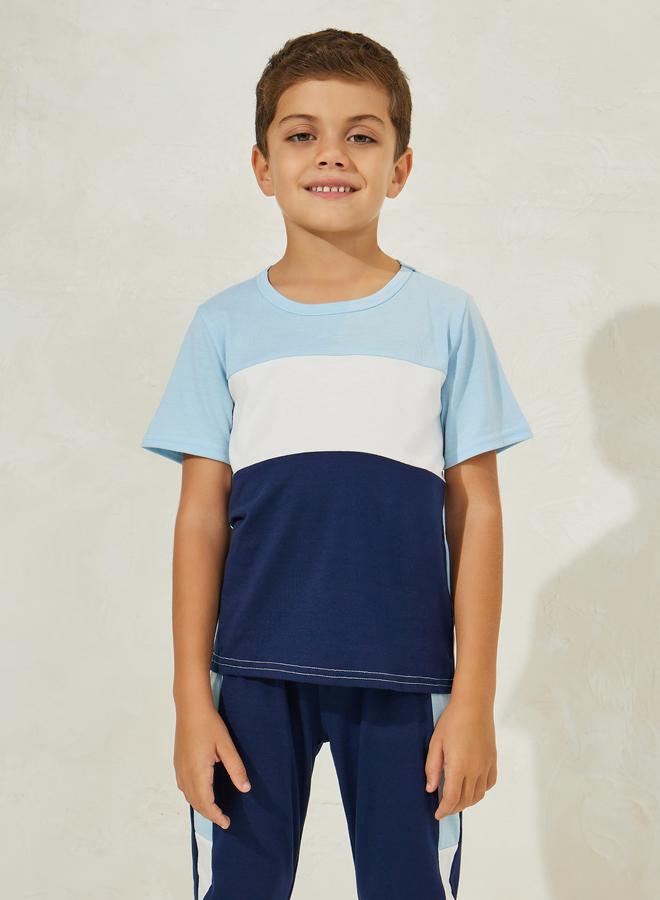 Styli Color Block T-Shirt & Jogger Set  - Image 3