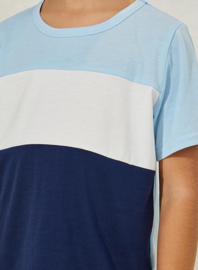 Styli Color Block T-Shirt & Jogger Set  - Image 4