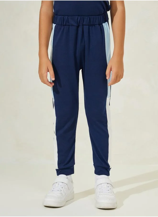 Styli Color Block T-Shirt & Jogger Set