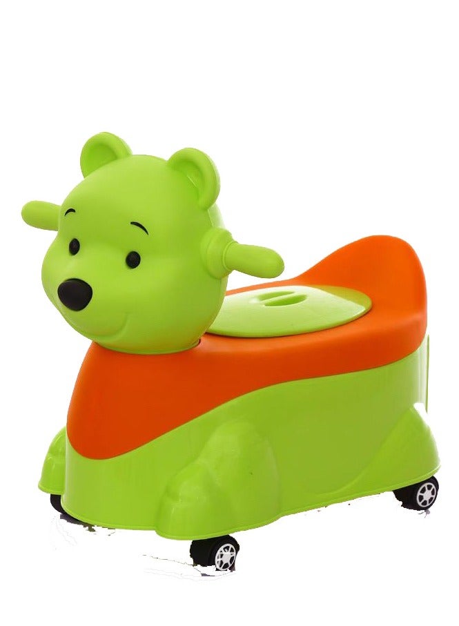 Cute Potty Training Toilet Urinal With Handle And Wheels. - Image 1