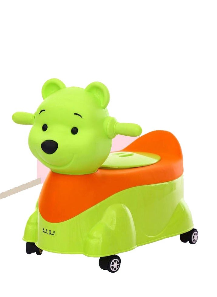 Cute Potty Training Toilet Urinal With Handle And Wheels. - Image 2