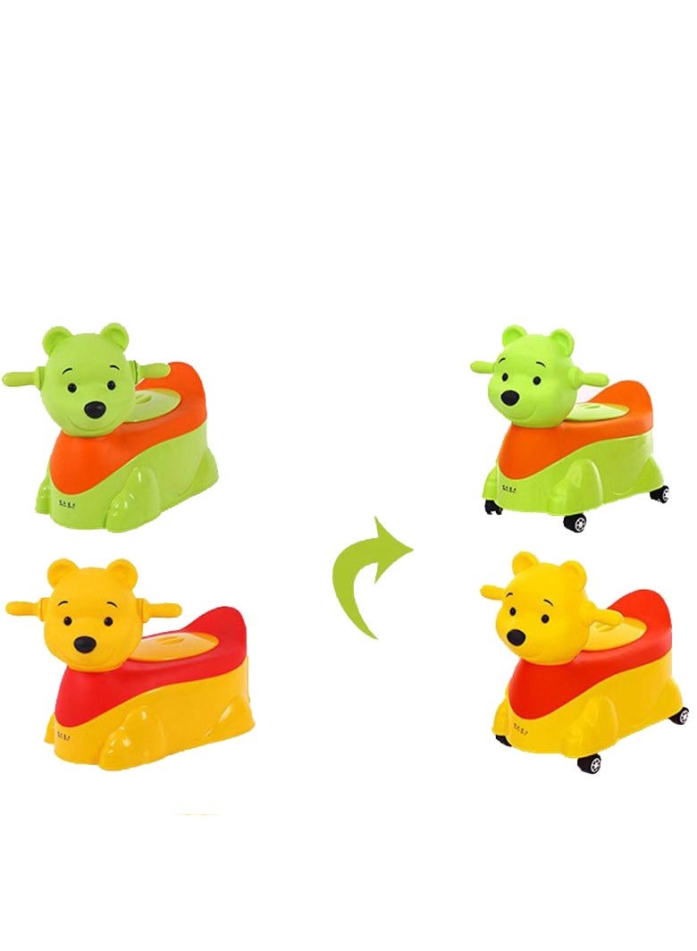 Cute Potty Training Toilet Urinal With Handle And Wheels. - Image 3