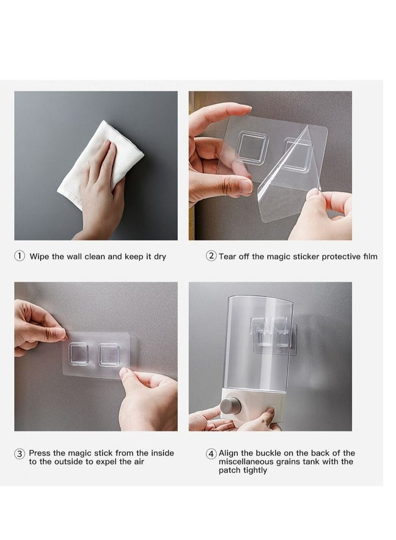 DARIYAH 1.5L Wall Mounted Press Cereal Dispenser Kitchen Bulk Container Sealed Food Rice Grain Storage Box For Containers XQ-022 - Image 5