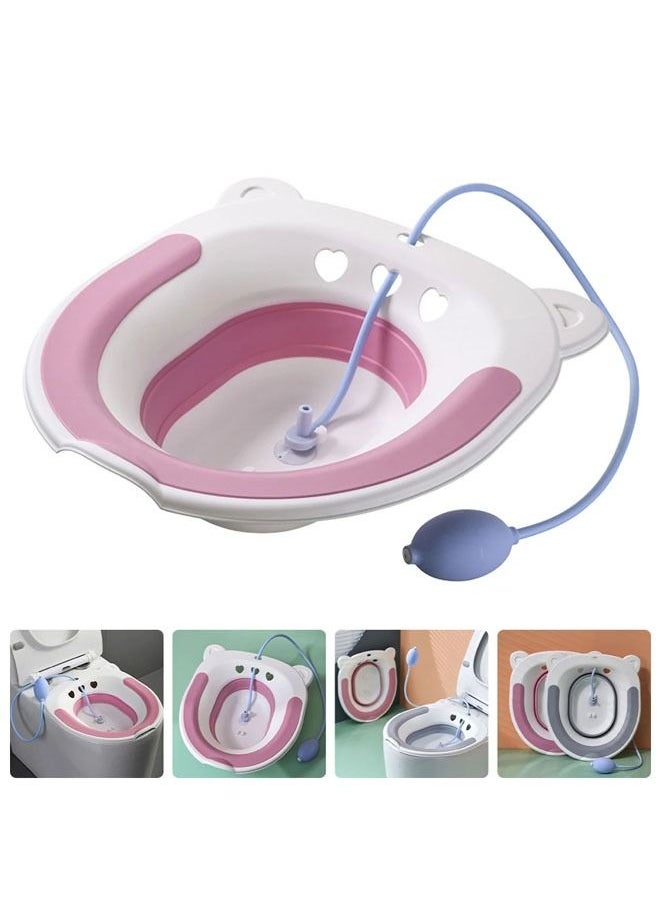 Arabest Sitz Bath for Toilet Seat,Steam Seat for Toilet, Foldable Postpartum Care Basin, Suitable for Pregnant Women, Postpartum Care, Perineum Treatment, Sitz Bath for Hemorrhoids  - Image 2