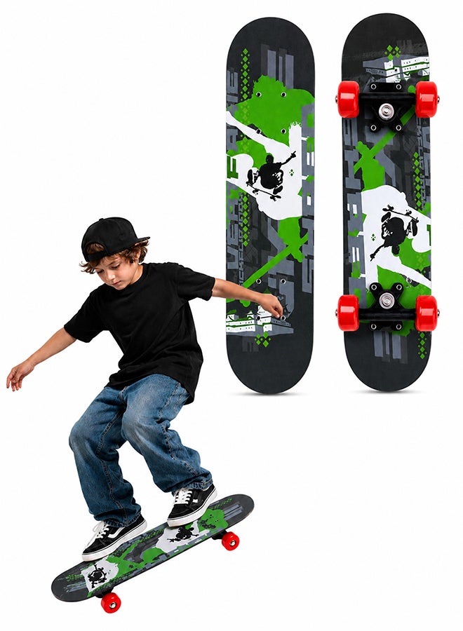 Toshionics Complete Standard Skateboards With PU Wheels For Beginners Boys Girls Teenager Wooden Canadian Maple Cruiser Pro Skate Board - Image 1