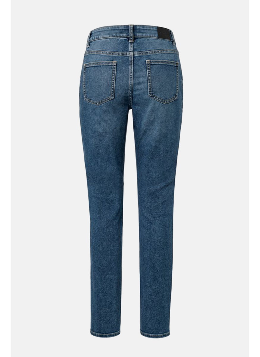 Tchibo - Women Slim Fit Washed Stretchable Denim Jean, Blue - Image 1
