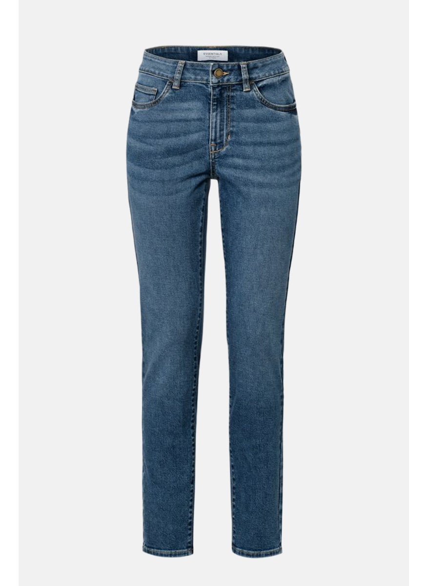 Tchibo - Women Slim Fit Washed Stretchable Denim Jean, Blue - Image 1