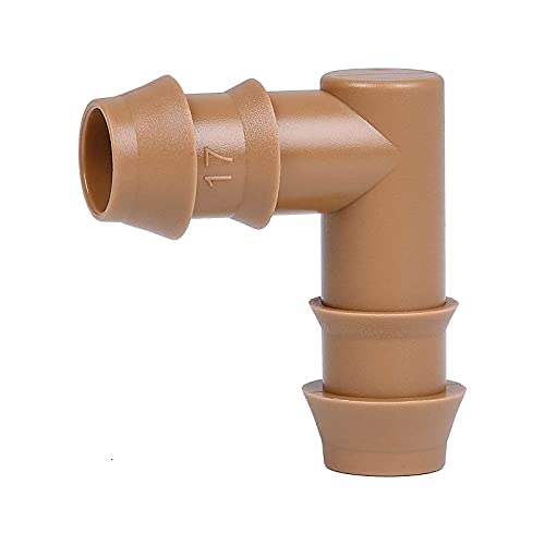 JAYEE 25 Pack Drip Irrigation Barbed Elbow Fittings (17mm) for 1/2" Drip Hose(0.600”ID) ，Sprinkler Tubing Connector for Drip System - Image 5