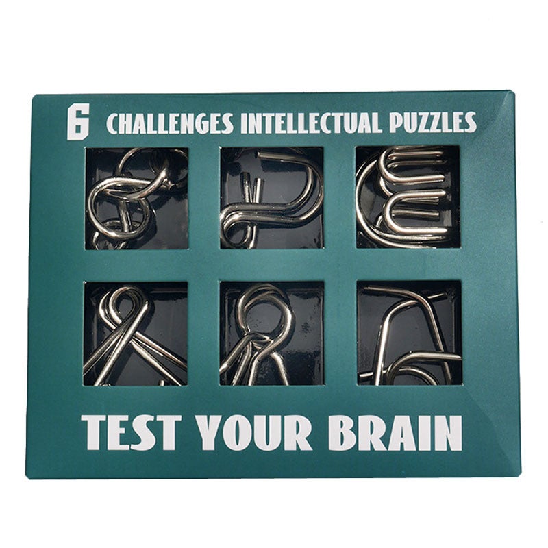 English Packaging Intelligence Release 36-Piece Set Of Nine Serial Suit Student Puzzle Luban Lock Toy - Image 1