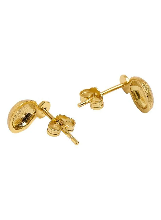 Parfois Gold Round Earrings With 18k Gold Plated for Women | Best Price UAE