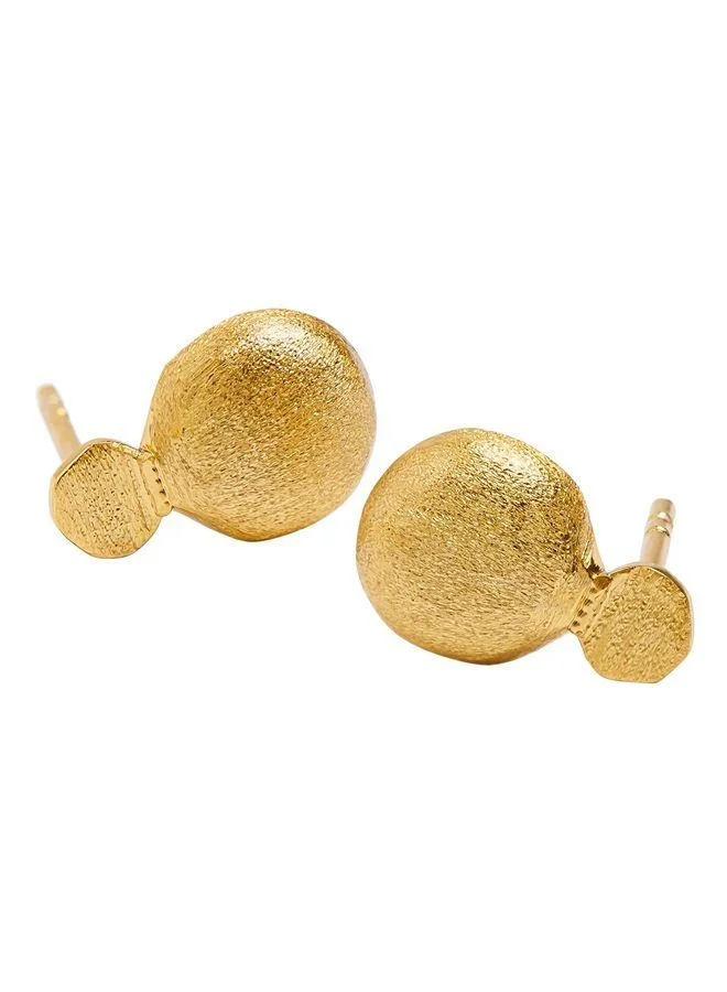 Parfois Gold Round Earrings With 18k Gold Plated for Women | Best Price UAE