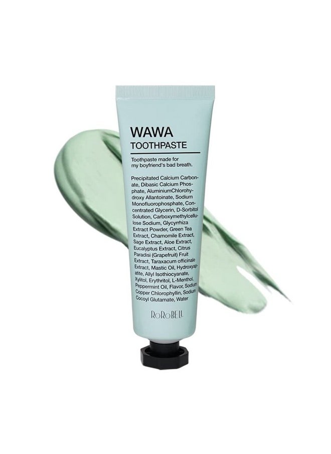 ROROBELL - Orobell Wawa Toothpaste Made For My Boyfriend'S Bad Breath Sensitive Teeth Improvement Of Gum Problems/Peppermint Flavor/Made With Wasabi I 3.53 Fl.Oz (3.53 Fl Oz (Pack Of 1)) - Image 1
