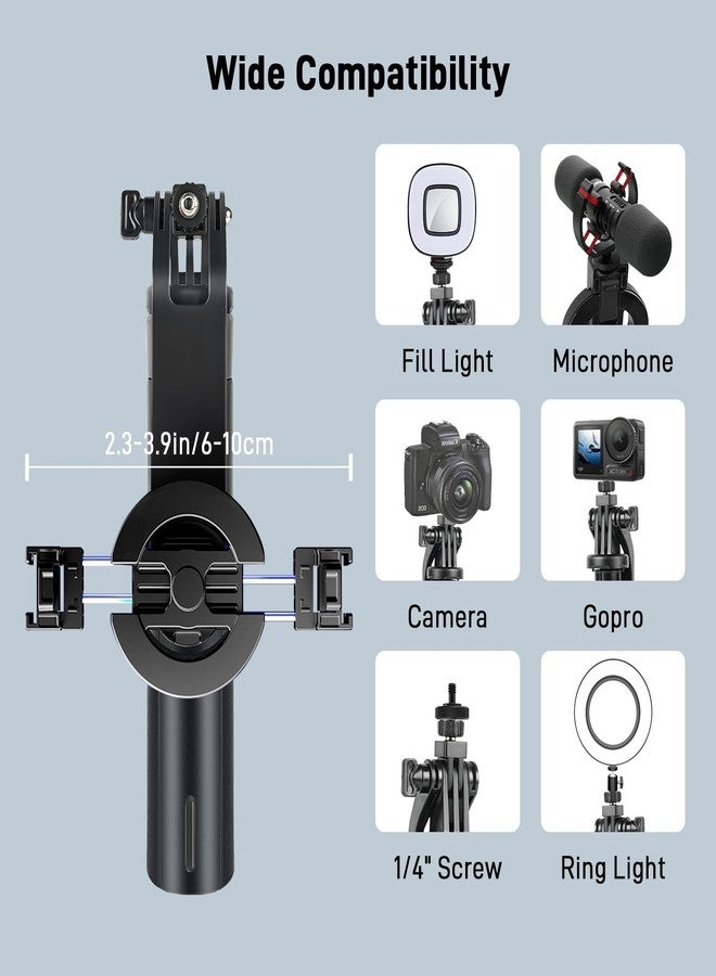 WOVTE Magnetic Selfie Stick Tripod with 2 LED Lights, 52" Tripod for iPhone with Rechargeable Remote, Portable Selfie Stick Compatible with iPhone 16/15/14/13/12 Series, Gopro and Cameras - Image 5