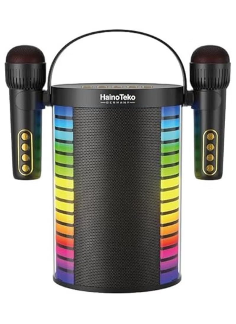 Haino Teko MS97 Bluetooth Wireless Speaker with Wireless Mic – Original High-Quality Sound, Portable Speaker for Parties, Karaoke, Outdoor Events, and Home Use, Perfect for Music, Singing, and Entertainment - Image 1