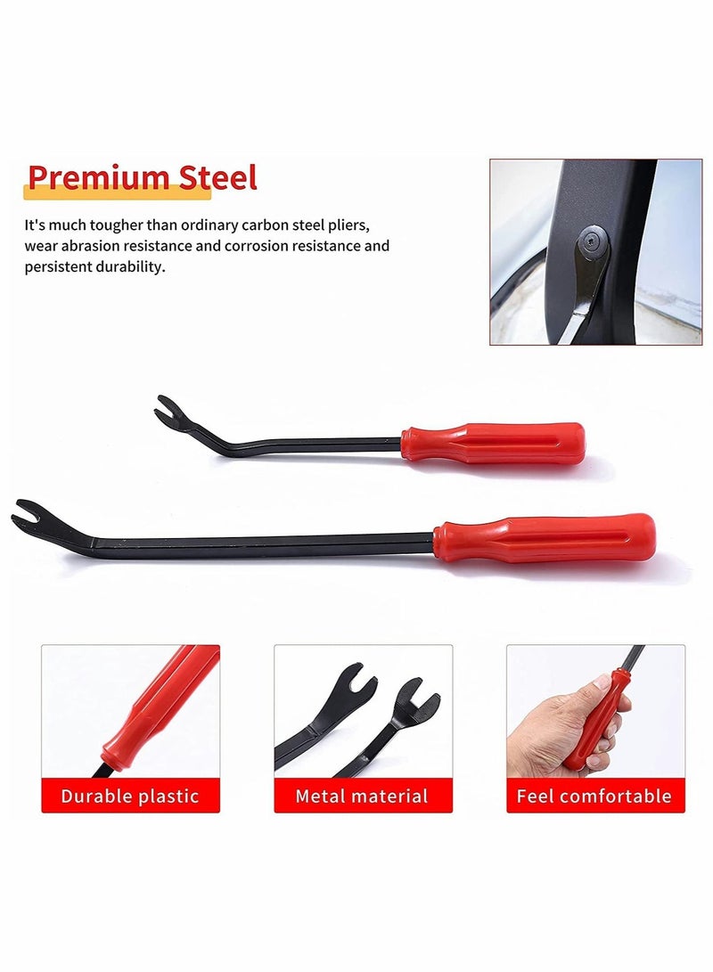 SYOSI 3 PCS Clip Pliers Set and Fastener Remover Universal Auto Door Car Upholstery Trim Clip Removal Pliers Tool Door Panel Trim Clip Removal Tool Pliers for Car Door Panel with Bag  - Image 4