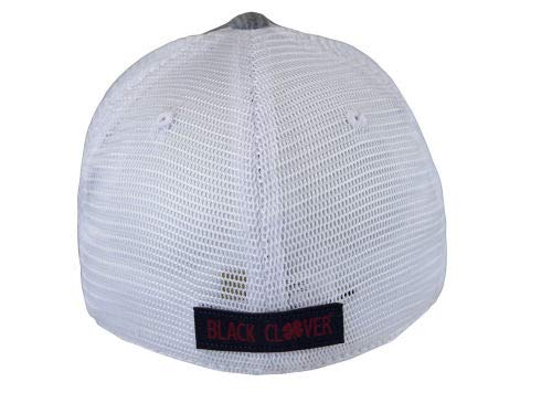 Black Clover Perfect Luck 1 Hat Navy Clover/Red Trim/Grey/White SM/MD - Image 3