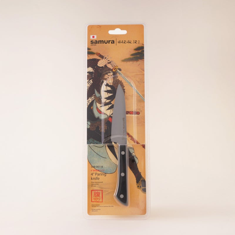 Samura stainless steel paring knife 4.0inch/99mm, black - Image 3