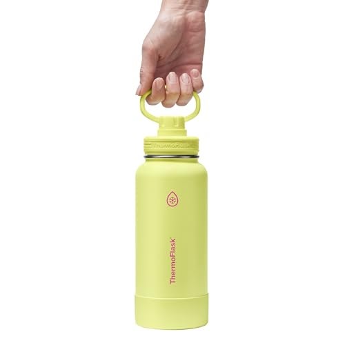ThermoFlask 32 oz Double Wall Vacuum Insulated Stainless Steel Water Bottle with Spout Lid, Unmellow Yellow - Image 3