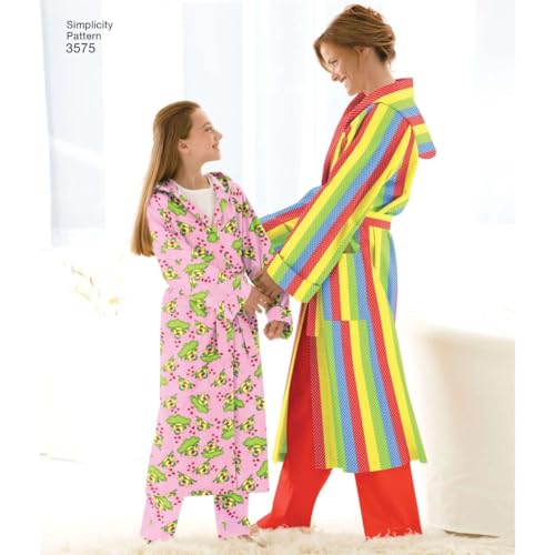 Simplicity Easy-to-Sew 3575 Bathrobe Sewing Pattern for Adults and Children, XS-L and XS-XL - Image 4