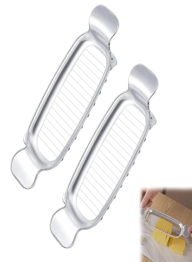 smrtcol Butter Slicer Cutter & Cheese Cutter-Multi-Use Kitchen Tool for Evenly Slicing Butter Blocks, Cheeses, Eggs & Soft Fruits-Non-Stick，Compact & Portable for Home, BBQ, Camping（2 PACK) - Image 1