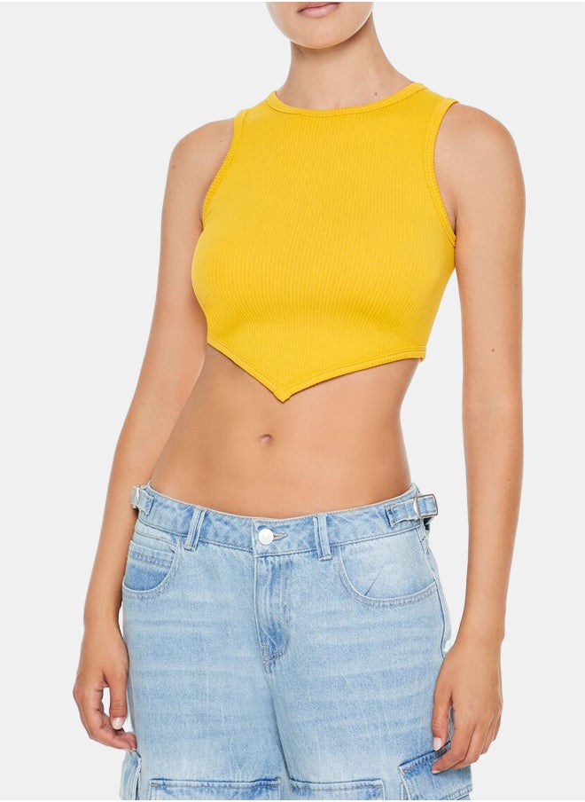 FOREVER 21 - Seamless Ribbed V-Hem Tank Top - Image 1