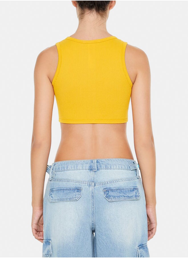 FOREVER 21 - Seamless Ribbed V-Hem Tank Top - Image 1