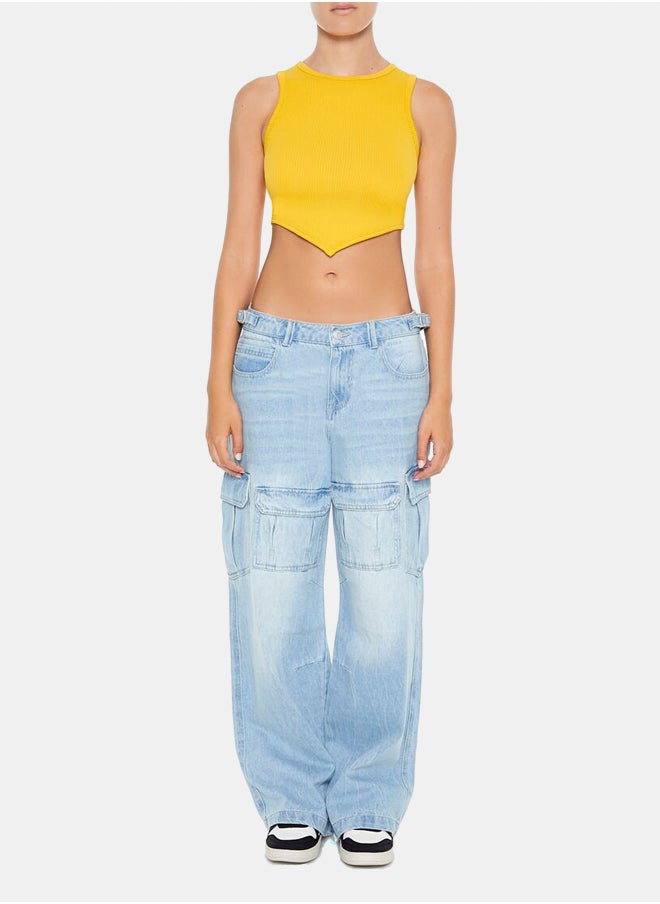 FOREVER 21 - Seamless Ribbed V-Hem Tank Top - Image 1