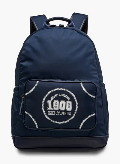 Lee Cooper Printed Backpack with Adjustable Shoulder Straps and Zip Closure - 13x30x41 cm