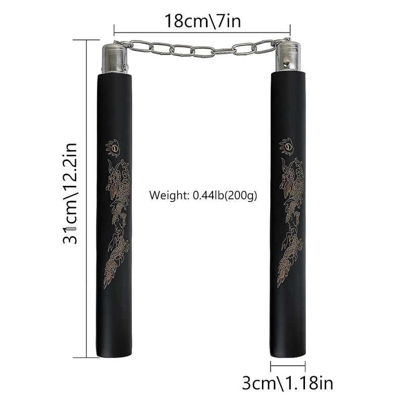 Proberos ® Kids Use Nunchucks 12 Inches EVA Foam Nunchucks for Training 360 Degree Flexible Rotation Starter's Nunchucks for Martial Arts Training - Image 2