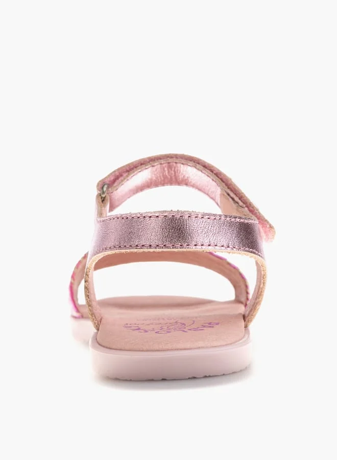 Pablosky Girls Strap Sandals With Hook And Loop Closure
