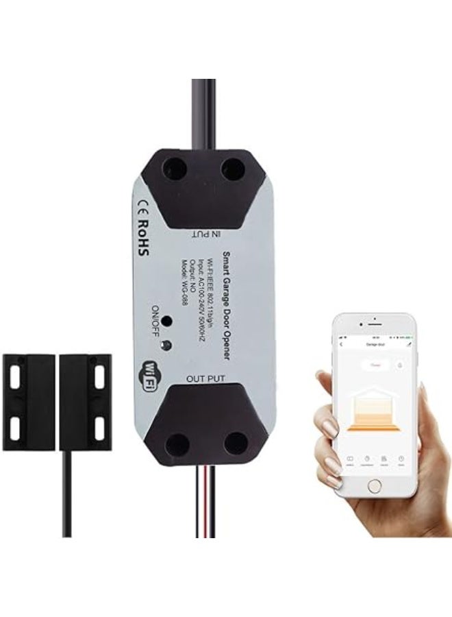 EVERSECU Tuya Smart WiFi Garage Door Opener Controller – Works with Alexa, Google Home, SmartLife/Tuya App, No Hub Required - Image 1