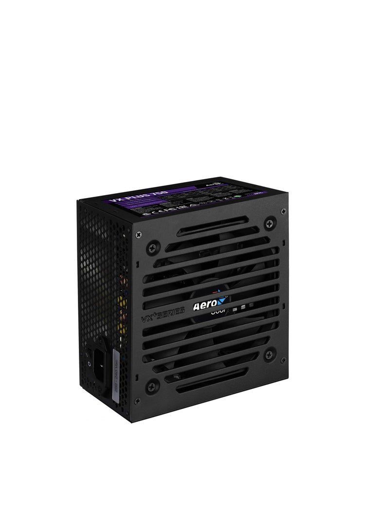 Aerocool Power Supply Unit VX PLUS 750, Silent 12cm fan with optimized thermal fan speed control, Compatible with ATX 12V 2.3 - Image 2