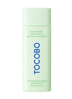 Tocobo Tocobo Cica Calming Sun Serum SPF50 + 50ml | Fermented Cica Complax, Cape Aloe Leaf Extract, Soothing Overheated Skin, Reduces Skin Tempetature  - Image 1