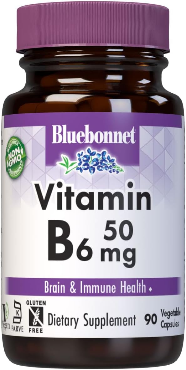 Bluebonnet Vitamin B6 50 mg Dietary Supplement for Adults - Image 1
