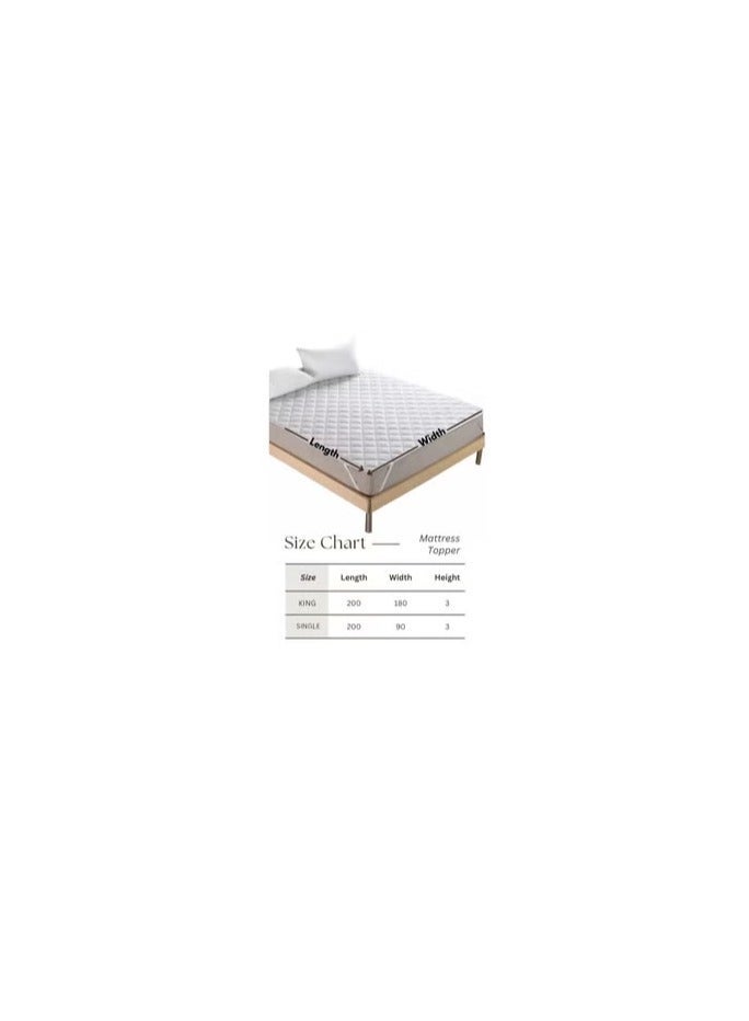 Waterproof Mattress Protector Breathable Mattress Cover with Elastic Straps Soft Washable Bed Protector White - Image 3