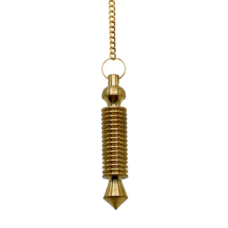 Amazing Gemstone Ibrahim Karim Universal Pendulum Healing Metal Pendulums for Divination BG16 Gold 16 ISIS Rings Steel Copper Pendulum High Energy Pendulo de Bronce Pendulos de Mesa MP33