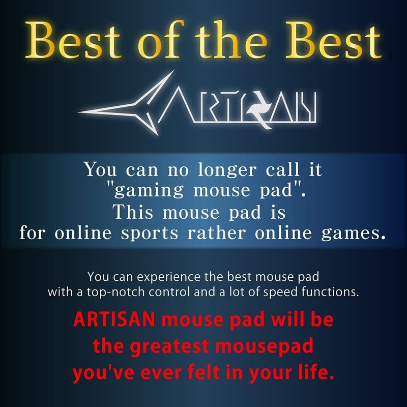 Artisan فأرة الألعاب ARTISAN FX HAYATEOTSU NINJABLACK مع وسادة من البوليستر بملمس ناعم وحركات سريعة للاعبين المحترفين أو مصممي الجرافيك الذين يعملون من المنزل أو المكتب (【X-Soft】 كبير جداً) - Image 4