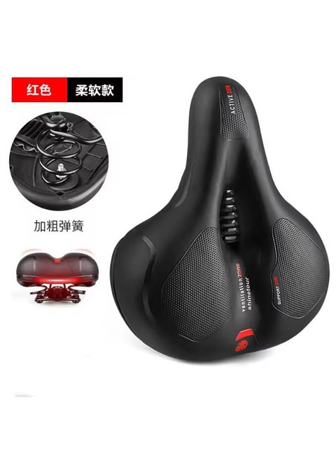 Comfortable Wide Gel Bike Seat with Shock Absorbing Springs and Ventilation - For All Bike Types - For Men and Women - Wide and Comfortable Bike Seat