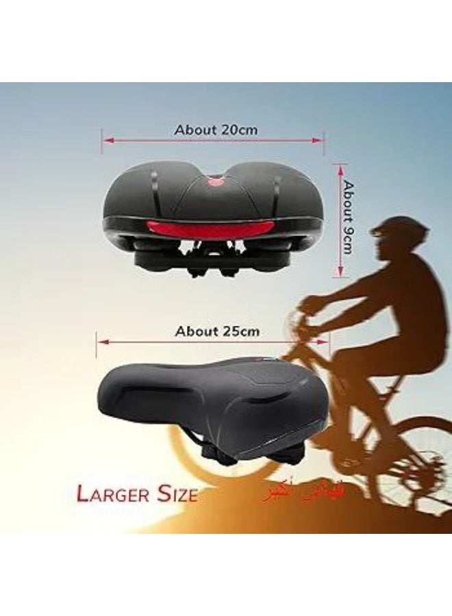 Active Comfortable Wide Gel Bike Seat with Shock Absorbing Springs and Ventilation - For All Bike Types - For Men and Women - Wide and Comfortable Bike Seat - Image 5