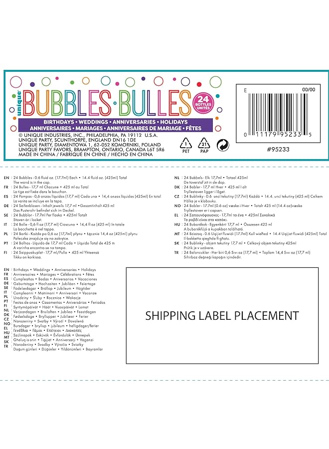 Unique 24 Party Bubbles - Image 3