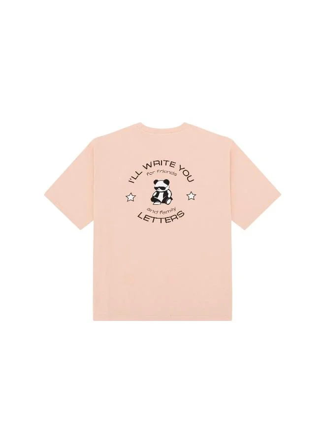 I'LL WRITE YOU LETTERS FAM Oversize in Peach