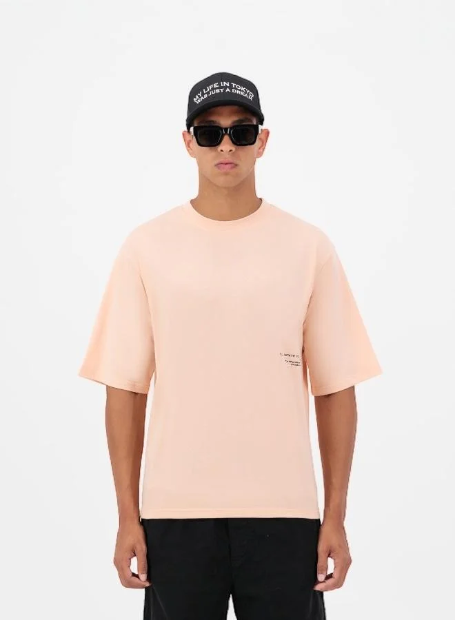 I'LL WRITE YOU LETTERS FAM Oversize in Peach