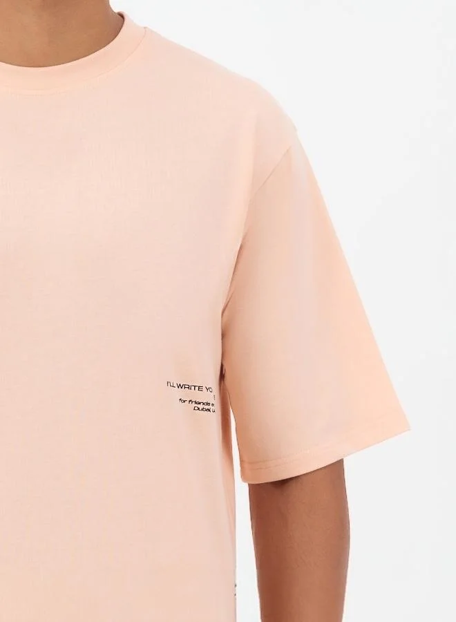 I'LL WRITE YOU LETTERS FAM Oversize in Peach