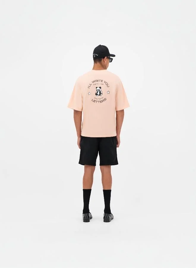 I'LL WRITE YOU LETTERS FAM Oversize in Peach