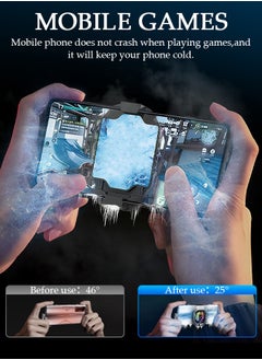 DUNISO Phone Cooler for Live Streaming and Gaming, Semi-Conductor Cooling Chip Mobile Phone Radiator with Adjustable 3 Gear Wind Speed and Adjustable Stand, Fit All Types of iPhone Android Smartphones  - Image 2