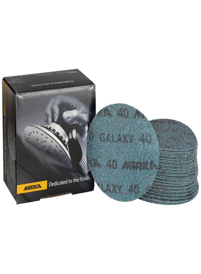 Mirka Galaxy Sandpaper 5 inch (125mm) - Grit 40, 50 Discs/Pack - Hook & Loop - Premium Abrasive for Epoxy Resin, Wood, Metal - Non-Clogging, Self-Sharpening Technology - Ideal for Power Sanders - Image 1
